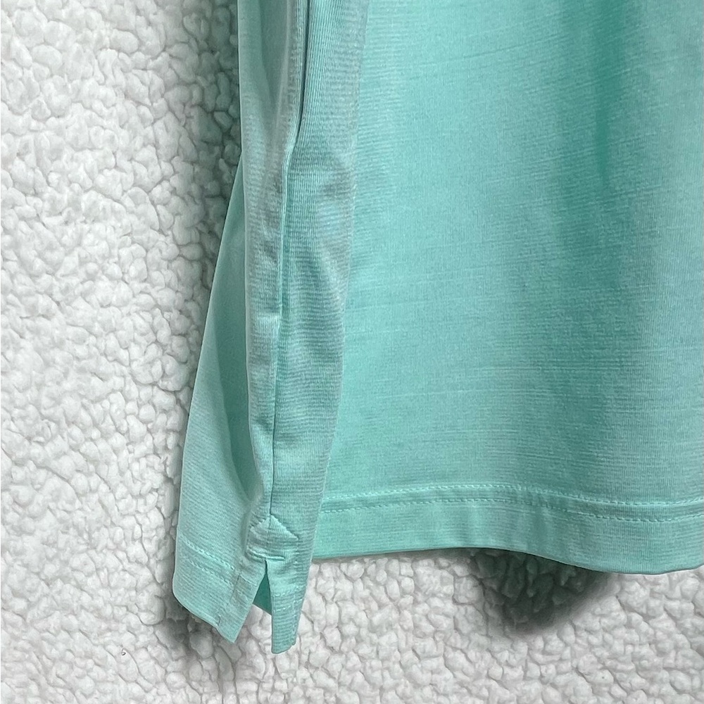 Under Armour Heat Gear Men's 3 XL Turquoise Golf Polo Shirt “Team Beaver” - Picture 6 of 11